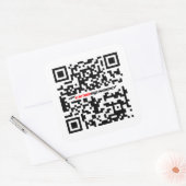 Één snelheid QR Vierkante Sticker (Envelop)