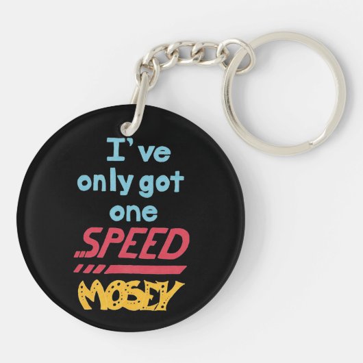 Eén snelheid sleutelhanger (Achterkant)