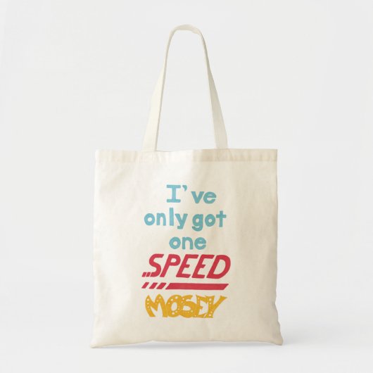 Eén snelheid tote bag (Voorkant)