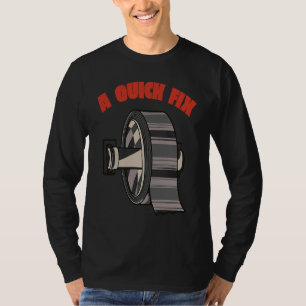 Een snelle fix zilveren rol tape ingenieurs t-shirt