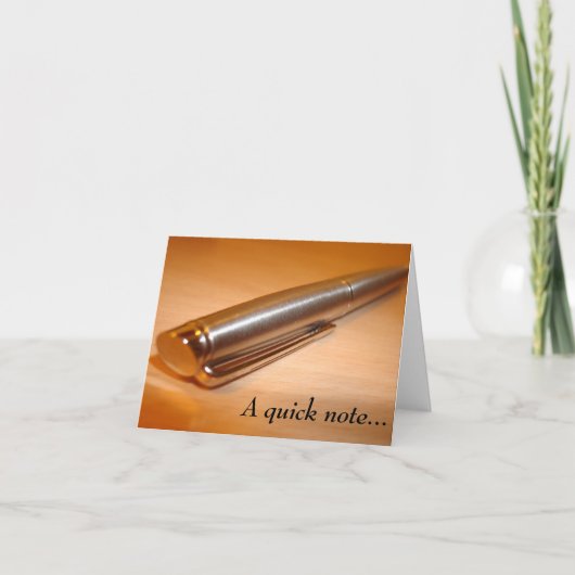 "Een snelle noot..." Notitiekaart (Voorkant)