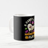 Een Snoep per dag houdt de monsters ver weg Koffiemok (Voorkant links)