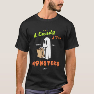 Een Snoep per dag houdt de monsters weg T-shirt