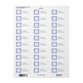 Een Snoep Striper Monogram Adresetiket (Paars) Etiket (Full Sheet)