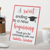 Een snoepje dat eindigt op een nieuw Afstuderen Reclamebord Met Voetstuk (Insitu)