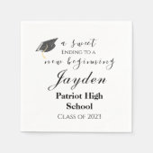 Een snoepje dat eindigt op een nieuw Afstuderen Servet (Voorkant)