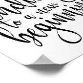 Een snoepje dat eindigt op een nieuwe, beginnende poster (Hoek)