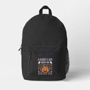 Een Snoepje Per Dag Halloween T-shirt Ontwerp Bedrukte Rugzak