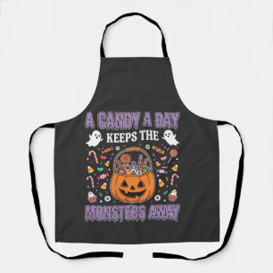 Een Snoepje Per Dag Halloween T-shirt Ontwerp Schort
