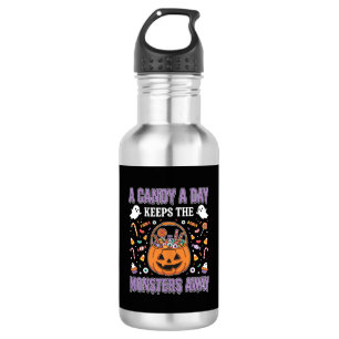 Een Snoepje Per Dag Halloween T-shirt Ontwerp Waterfles