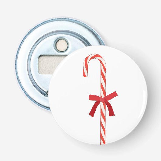 Een snoepriet button flesopener (Voorkant)