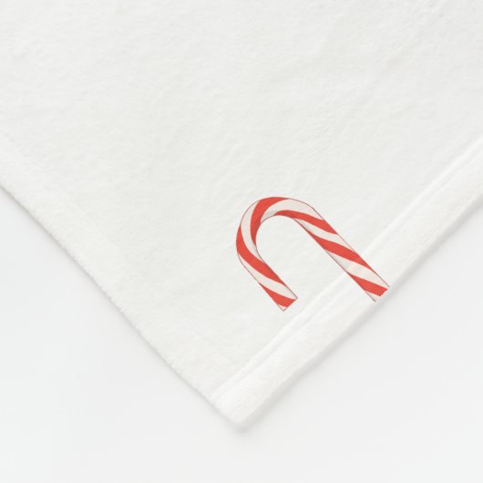 Een snoepriet fleece deken (Hoek)