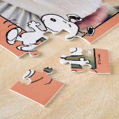 Een Snoopy Happy Dance | Foto toevoegen Legpuzzel (Zijkant)