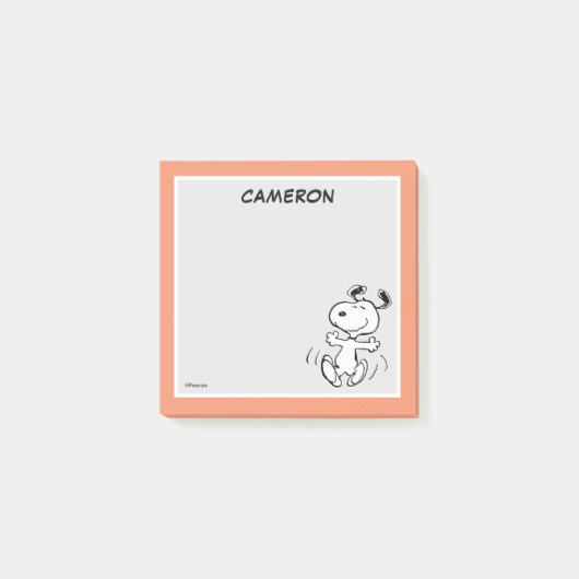 Een Snoopy Happy Dance | Jouw namen toevoegen Post-it® Notes (Voorkant)