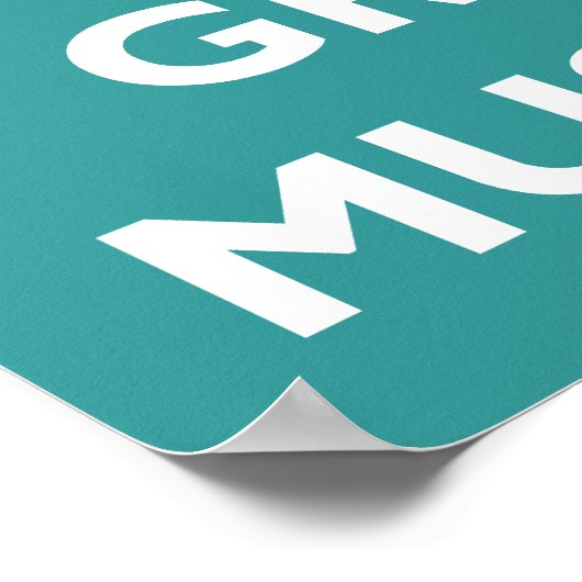 Een snor kweken poster (Hoek)