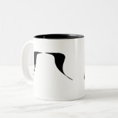 Een snor per dag tweekleurige koffiemok (Voorkant links)