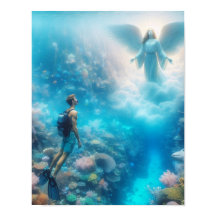 Een snorkelaar verbaast zich over het zien van een