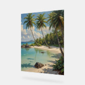 Een Snorkeler of duikers geheime lagune Acryl Bord (Hoek)