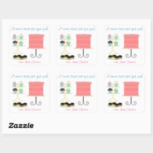 Een snotbakker vierkante sticker