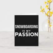 Een snowboarder snowboarden is mijn ding kaart (Gele Bloem)