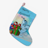 Een Snowflake lil Dragon vangen Kleine Kerstsok (Voorkant (Hangend))