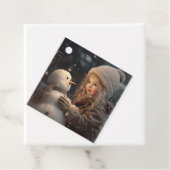 Een Snowman bouwen Bedankjes Labels (In situ)