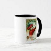 Een snowman-scène met een prettige kerst mok (Voorkant rechts)