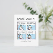 Een Snowman Talks wenskaart Briefkaart (Staand voorkant)