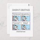 Een Snowman Talks wenskaart Briefkaart (Voorkant / Achterkant)