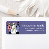 Een Snowman Winter Return Address Label maken (Insitu)
