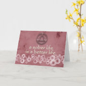 EEN SOBER-LEVEN IS EEN BETERE Life-herstelkaart Kaart (Gele Bloem)