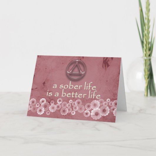 EEN SOBER-LEVEN IS EEN BETERE Life-herstelkaart Kaart (Voorkant)