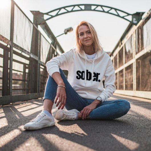 Een sobere kleding, sober Jubileum cadeau Hoodie