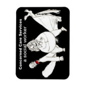 Een Social Worker koelkastmagneet Magneet (Verticaal)