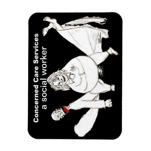 Een Social Worker koelkastmagneet Magneet (Verticaal)