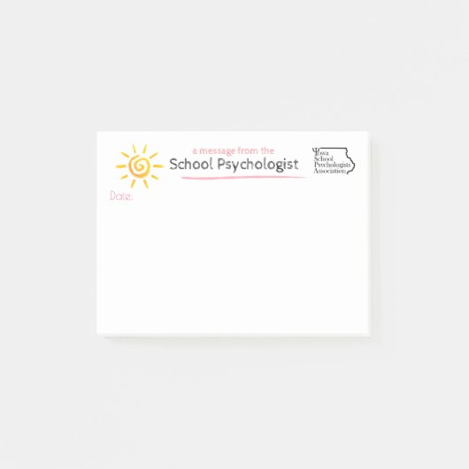 Een soennitische noot van de schoolpsycholoog Iowa Post-it® Notes (Voorkant)