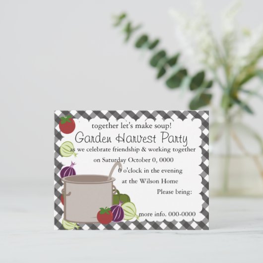 Een soep kaart (Staand voorkant)