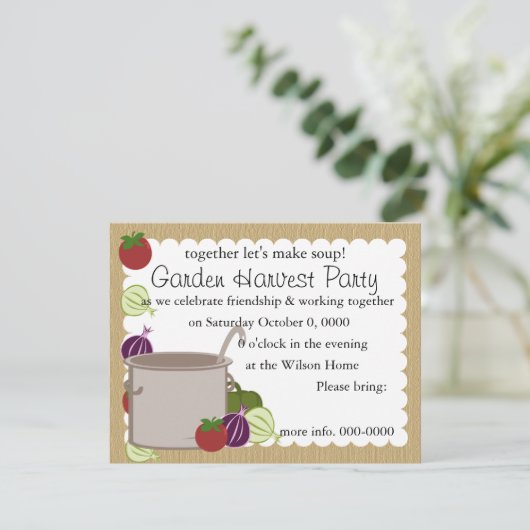 Een soep kaart (Staand voorkant)