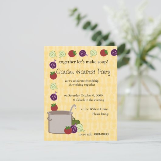 Een soep kaart (Staand voorkant)