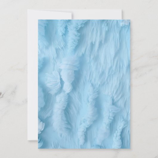 Een Soft Boho Beer Blue Cub Welkom Baby Boy Shower Kaart (Achterkant)