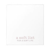 Een soft list voor een soft life Notitieblok (Voorkant)