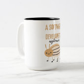 Een software ontwikkelaar nachtmerrie schattige bu tweekleurige koffiemok (Voorkant links)