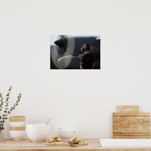 Een soldaat bewaakt de prestaties poster (Keuken)