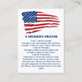 Een soldaat bidt militair-Amerikaans vlaggenschip Visitekaartje (Voorkant)