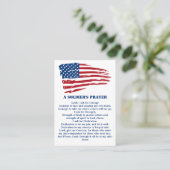 Een soldaat bidt militair-Amerikaans vlaggenschip Visitekaartje (Staand voorkant)