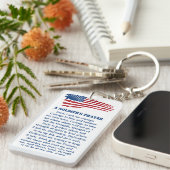 Een soldaat bidt militaire patriottische Amerikaan Sleutelhanger (Voorkant Rechts)