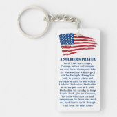 Een soldaat bidt militaire patriottische Amerikaan Sleutelhanger (Voorkant)