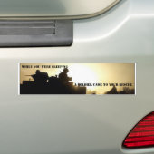 Een soldaat kwam naar je redding bumpersticker (Op auto)