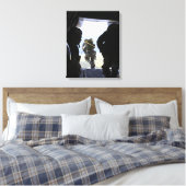 Een soldaat maakt een statische sprong canvas afdruk (Insitu (Slaapkamer))