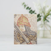 Een soldaat met een zwaard briefkaart (Staand voorkant)